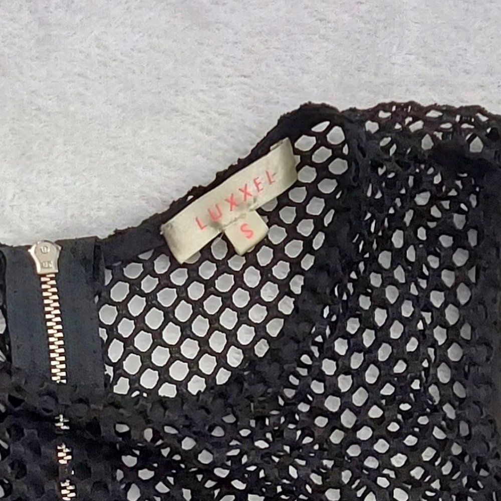 Luxxel Fish-Net Wrap Romper, Small - image 5